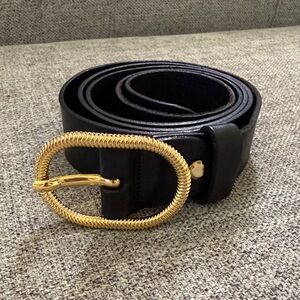 Black Belt with Gold Buckle